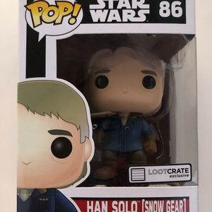 Starwars Han Solo in snowgear funko lootcrate Exc